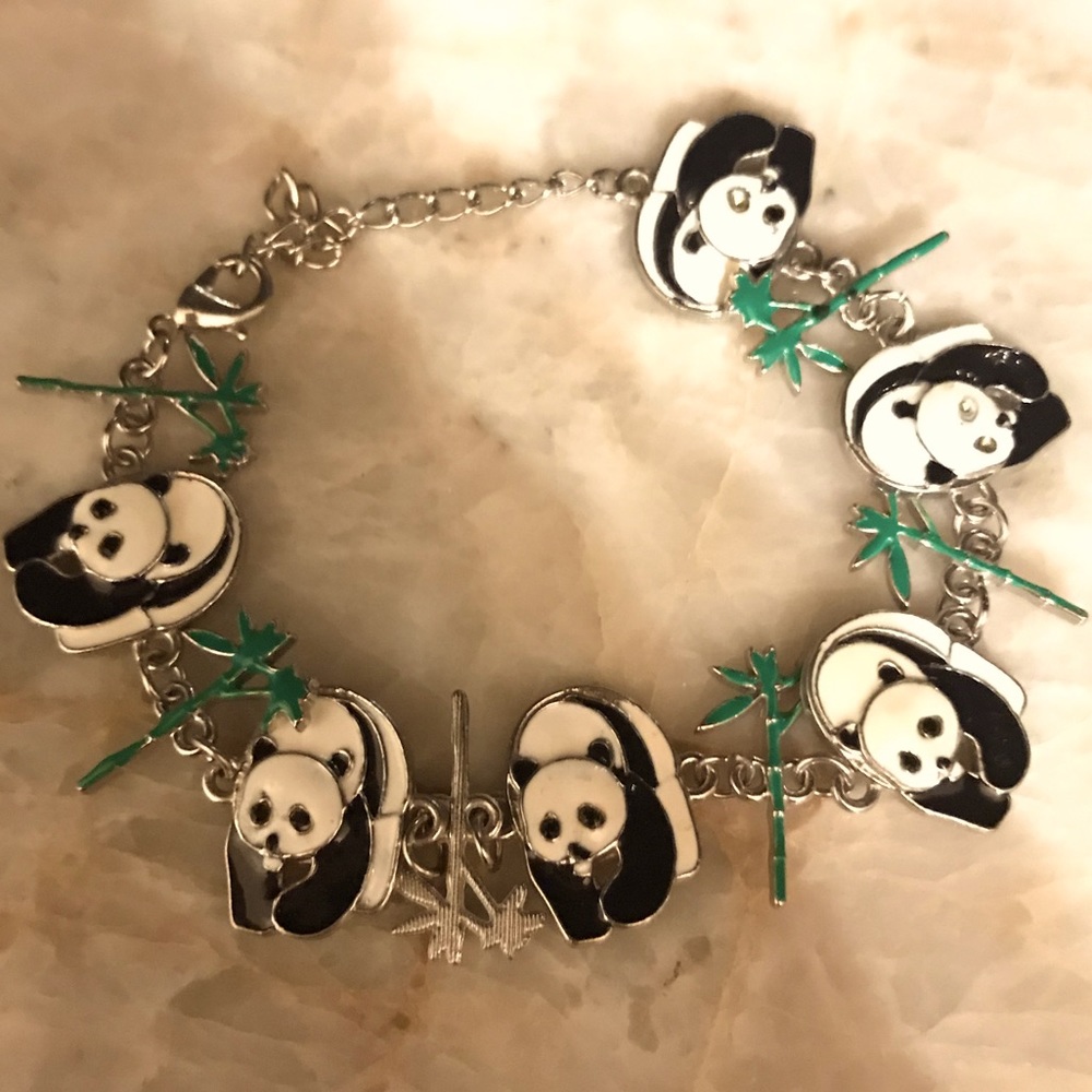 Six Pandas With Four Trees Bracelet - image 1